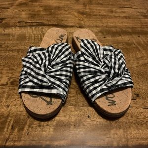 Sam Edelman Heidi Gingham Slide Sandal; Size 6